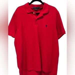 U.S. Polo Assn. Men's Red Polo Shirt with Navy Logo